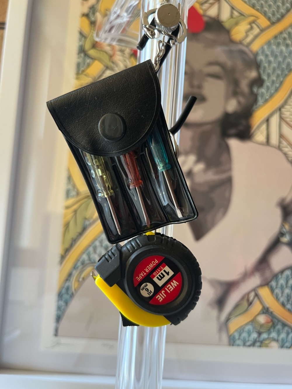 NEW Mini Tape Measure & Screwdriver Keychain Set